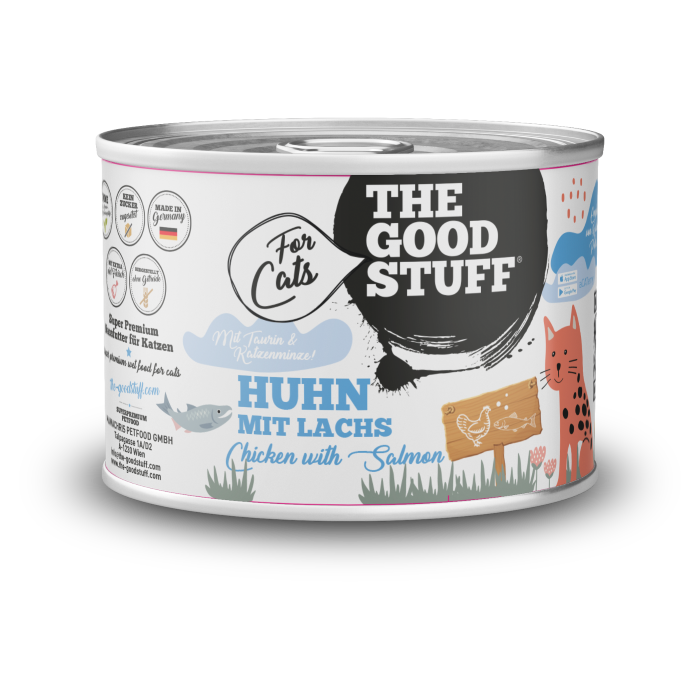 Katzenfutter Dose LACHS 200g — Huhn mit Lachs
