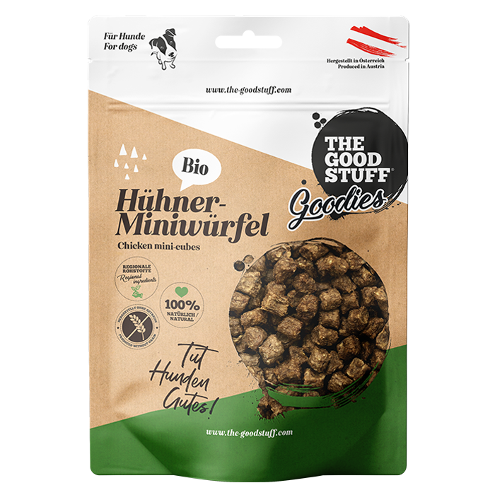 HÜHNER-Mini-Würfel 150g — BIO Hühner-Miniwürfel